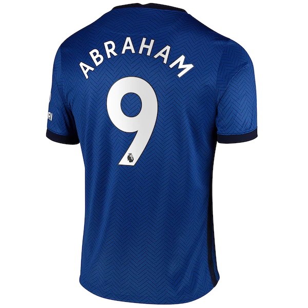 Camiseta Chelsea NO.9 Abraham 1ª 2020-2021 Azul